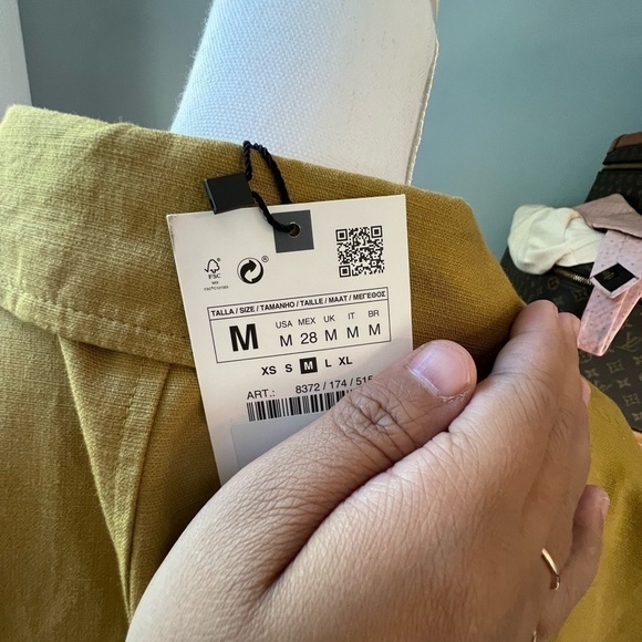 𝅺zara mustard jacket size M nwt - Picture 7 of 9